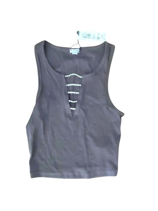 Garage Tops - Garage Gray Ribbed Sleeveless Top Extra Small New With Tags